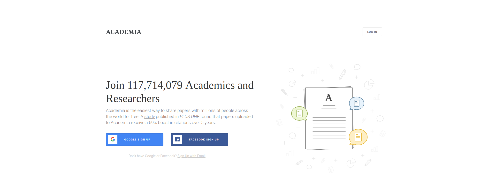 Academia homepage