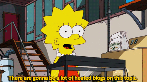 Lisa Simpson blogging
