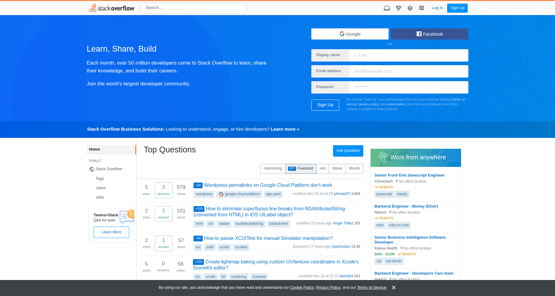 Stack overflow screenshots