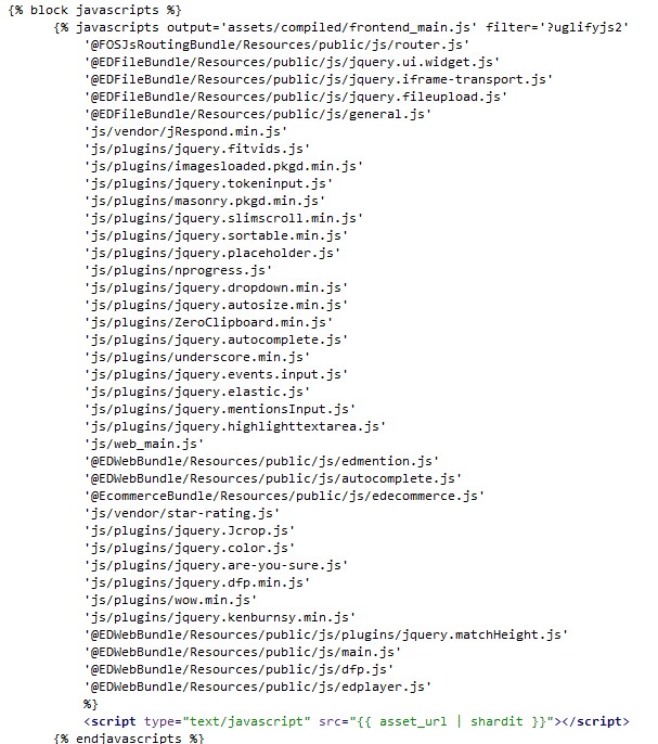 domain sharding - the example of combining a larger number of JS databases