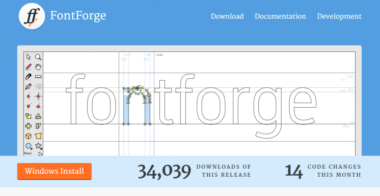 FontForge Open Source Font Editor