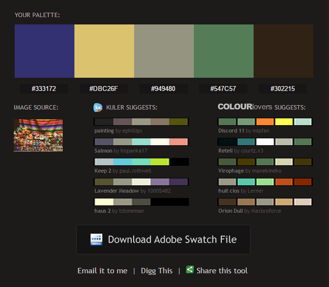 Pictaculous A Color Palette Generator courtesy of MailChimp