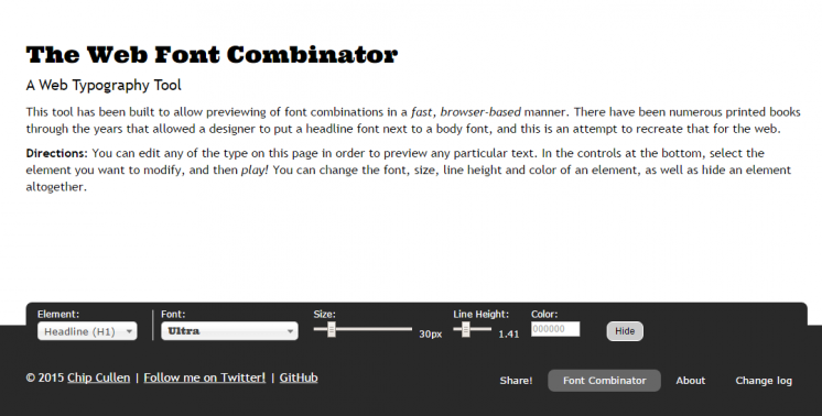 The Web Font Combinator A Web Typography Tool