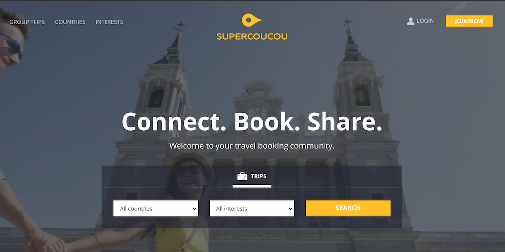 Super Coucou platform for travellers
