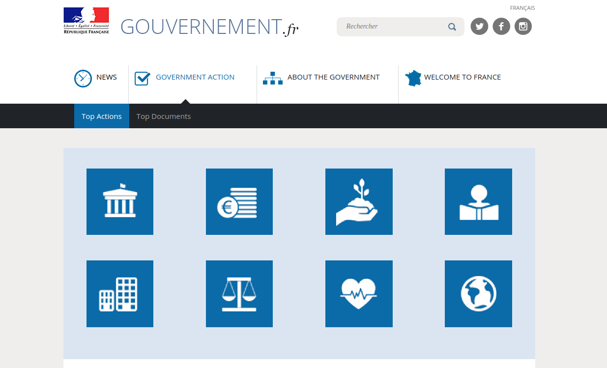 France Drupal government websites