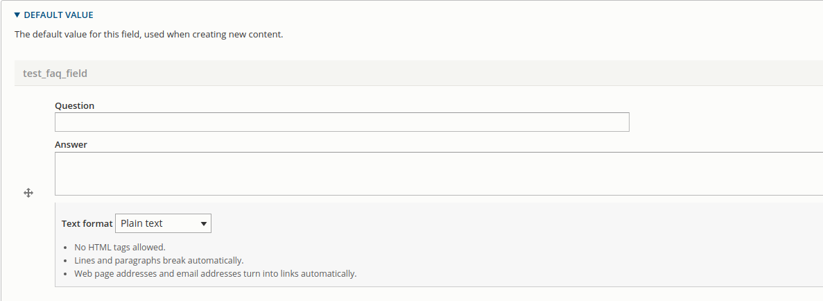Drupal FAQ Field