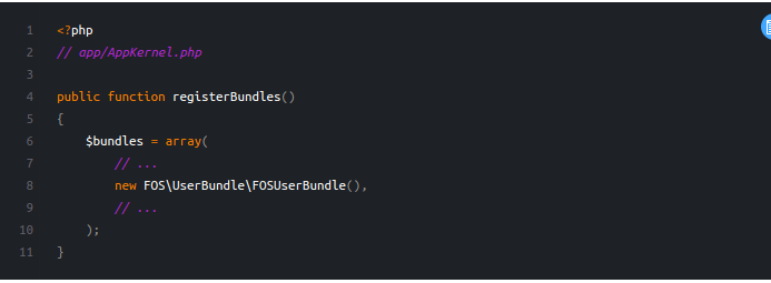 FOSUser Bundle