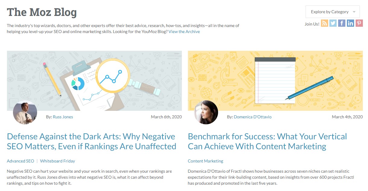 The Moz Blog for marketing and SEO professionals