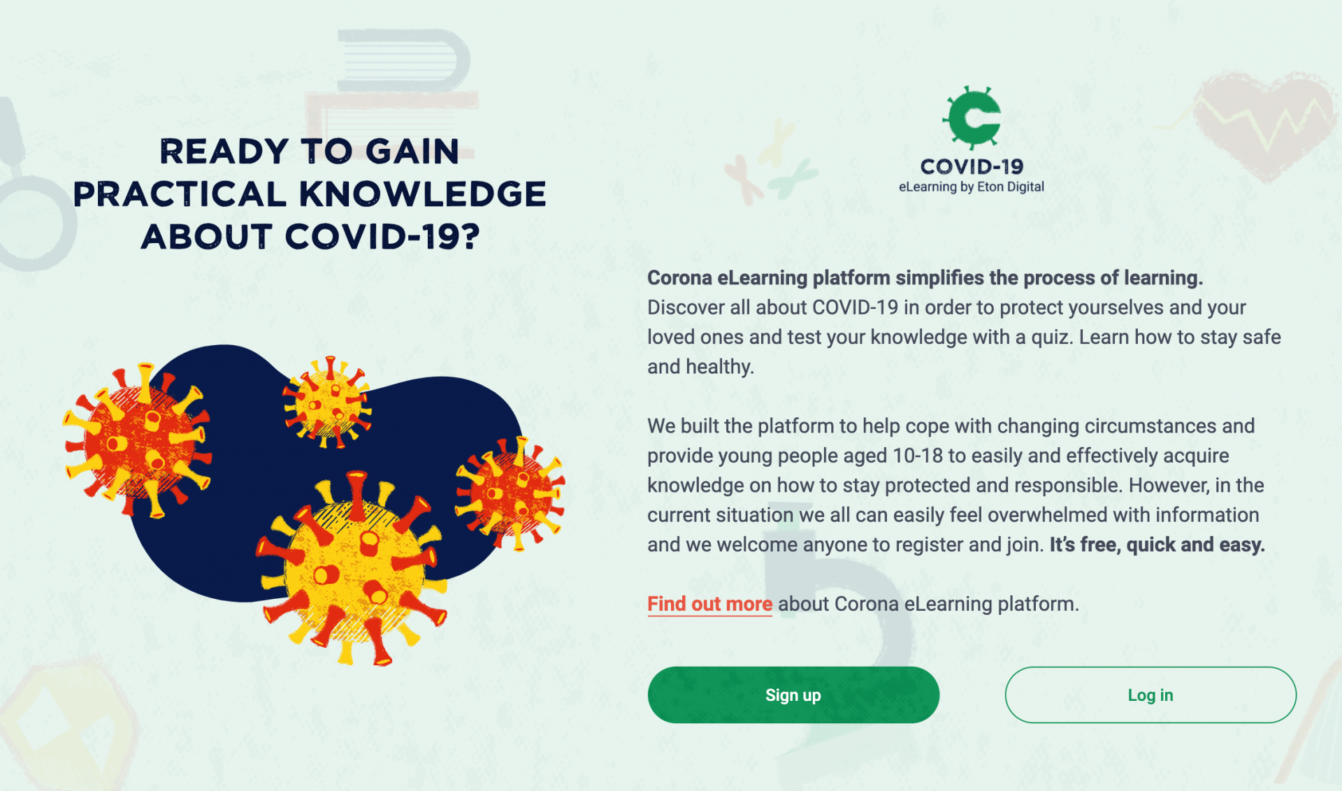 eLearning platform about COVID-19