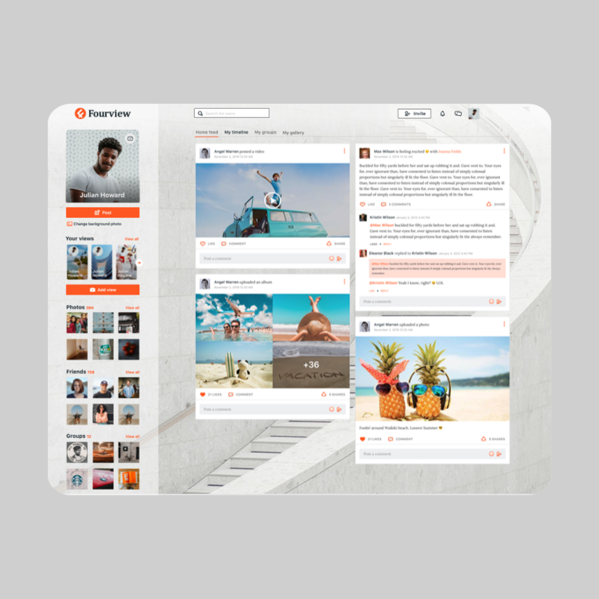 Fourview social media platform