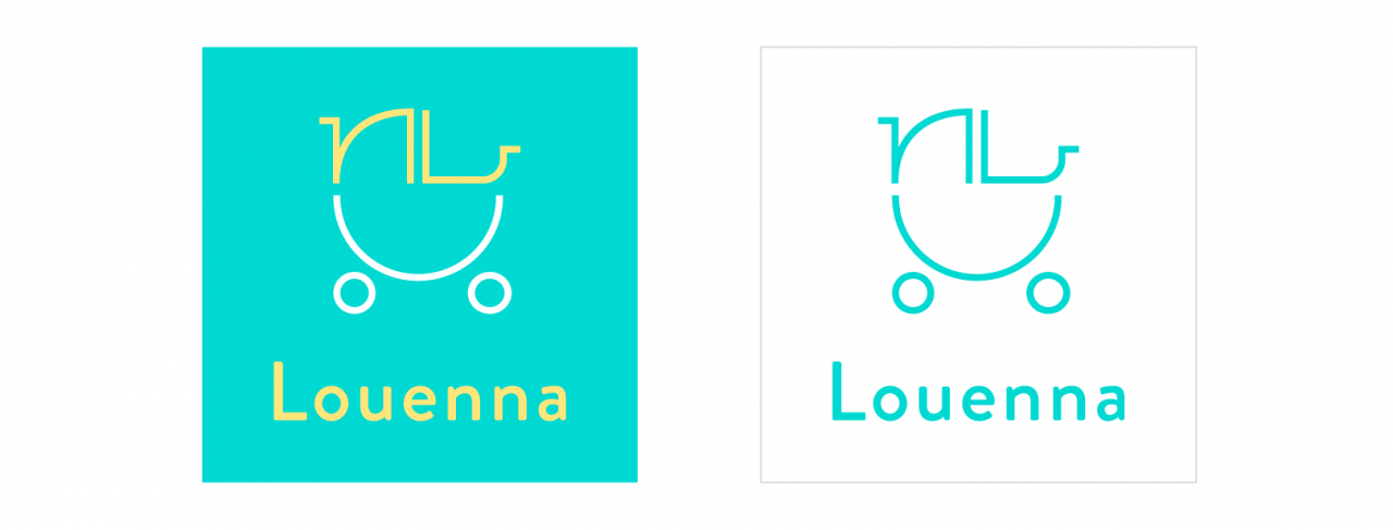 louenna logo design parenting app