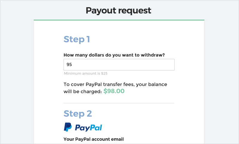 payouts form design