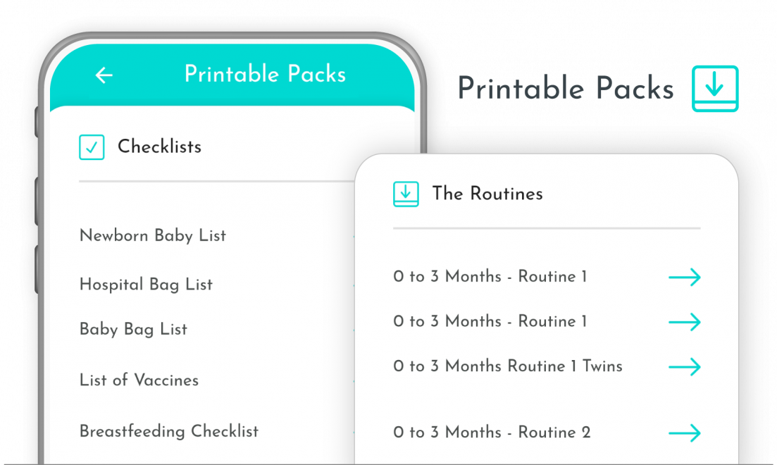 printable packs parenting app