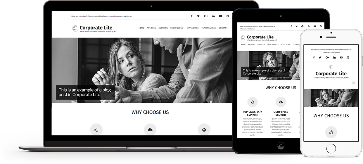 Corporate LIte Drupal theme 