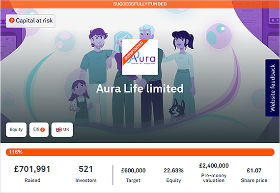 Aura crowdfunding