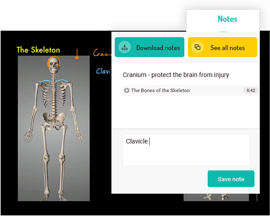 online note taking for the exam preparation platform