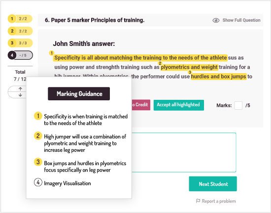 self-marking questins for better exam preparation