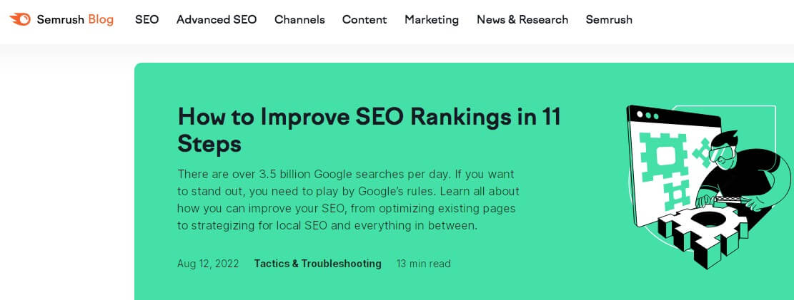 Semrush Blog for improving SEO