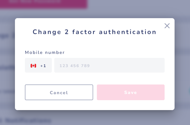 Top of Mind 2-factor authentication