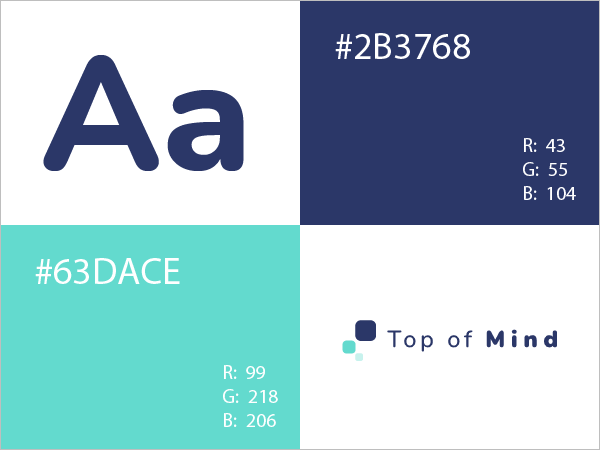 Example of creating brand identity for Top of Mind