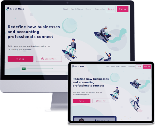 Top of Mind custom business platform for accountants