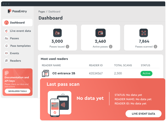 PassEntry - Real-time data